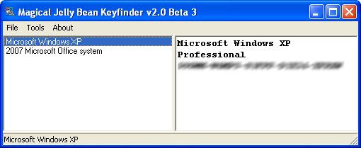 Keyfinder allows you to retrieve license keys from Microsoft Windows and Office